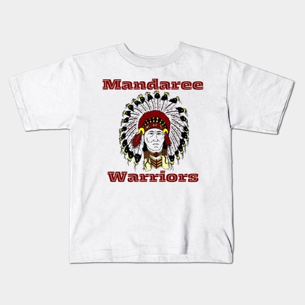 Mandaree Warriors Kids T-Shirt by MrPhilFox